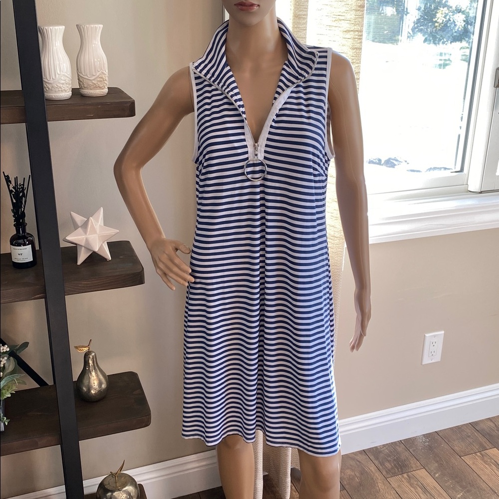 Nautical Striped Sleeveless Dress